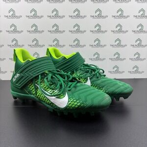Nike Alpha Menace Shark‎ Football Cleats Green White Size 15 Athletic Shoes